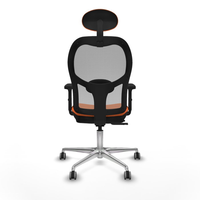 PIQUERAS Y CRESPO Silla de oficina Jorquera con mecanismo Sincro/Traslack, Naranja y Gris