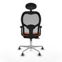 PIQUERAS Y CRESPO Silla de oficina Jorquera con mecanismo Sincro/Traslack, Naranja y Gris