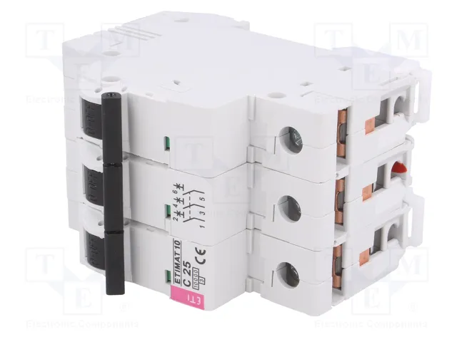 ETI POLAM Interruptor magnetotérmico ETIMAT 10 3P 25A 10kA