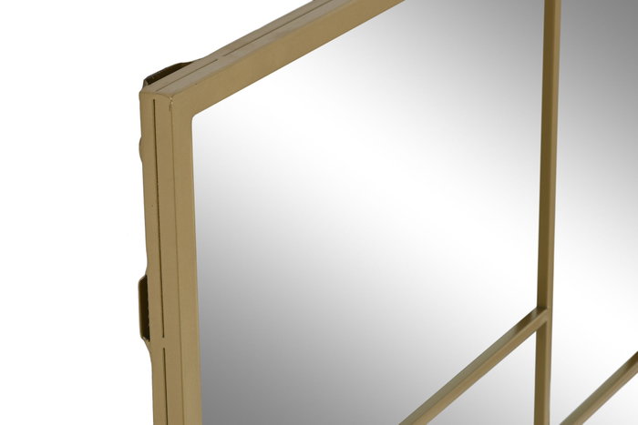 DKD Home Decor Espejo de Hierro y Cristal Dorado 60x90 cm