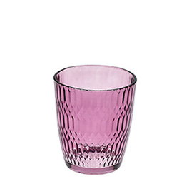 VIBO Vaso de vidrio lila, 31 cl (0.31 L), 95 mm de altura, borde grueso (Set de 6)