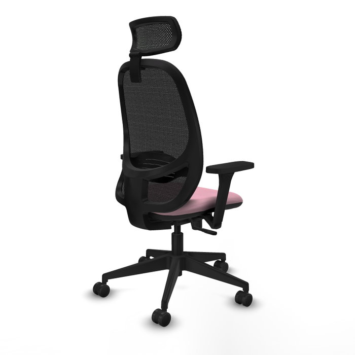 PIQUERAS Y CRESPO Silla de oficina Cilanco Rosa con mecanismo Sincro