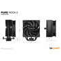 Be Quiet! Pure Rock 3 Black Procesador Refrigerador de Aire 12 cm Negro