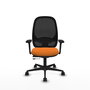 PIQUERAS Y CRESPO Silla de oficina Cilanco con mecanismo Sincro/Traslack, Naranja y Negro