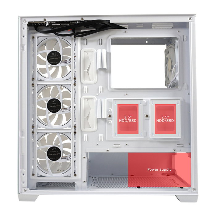 LC-Power Caja PC Midi Tower LC-715W-ON Blanca ATX, Micro ATX, Mini-ITX con Ventana Lateral y Gestión de Cables para Gaming LC-Power Caja PC Midi Tower LC-715W-ON Blanca ATX, Micro ATX, Mini-ITX con Ventana Lateral y Gestión de Cables para Gaming