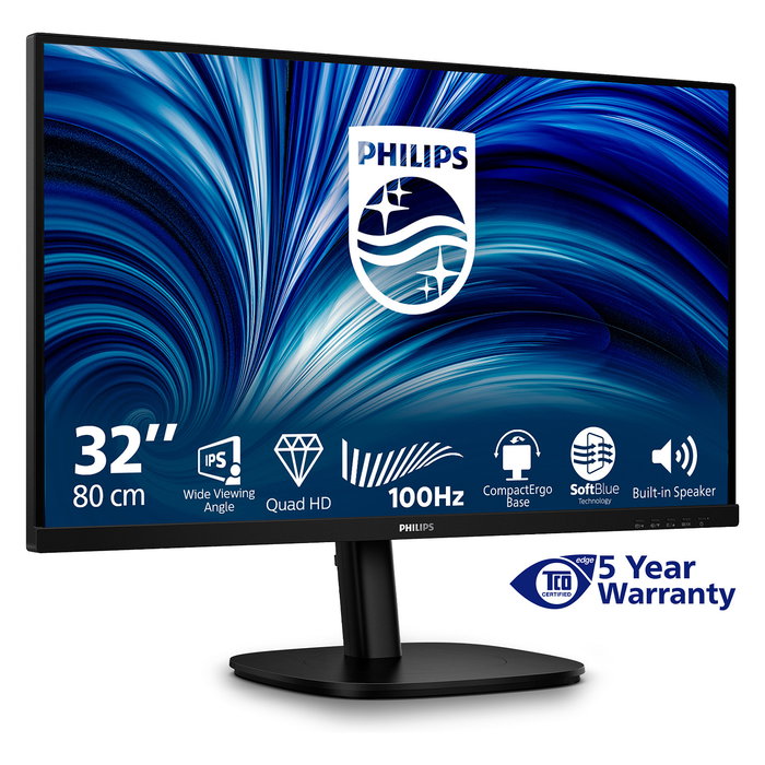 Philips 32B2N3500 Monitor Profesional 80 cm (31.5") QHD 2560x1440 IPS 100Hz 4ms Negro