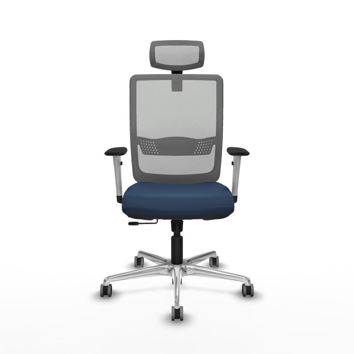 PIQUERAS Y CRESPO Silla de oficina Haches con mecanismo Sincro/Traslack, Azul marino y Gris PIQUERAS Y CRESPO Silla de oficina Haches con mecanismo Sincro/Traslack, Azul marino y Gris