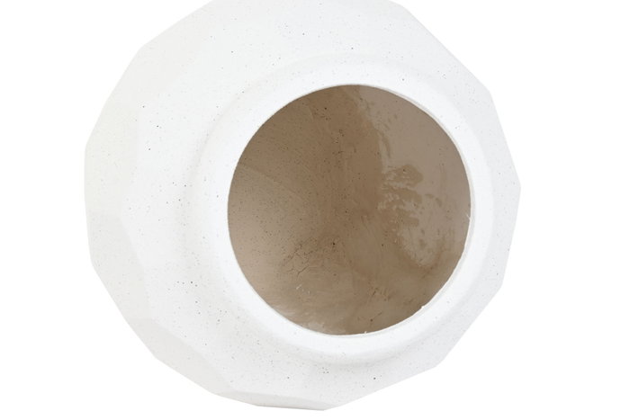 DKD Home Decor Macetero Magnesia Blanco Roto Rugoso 43x43x80 cm DKD Home Decor Macetero Magnesia Blanco Roto Rugoso 43x43x80 cm