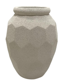 DKD Home Decor Macetero Moderno Blanco Roto Magnesia 43 x 43 x 80 cm