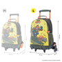Totto Mochila Escolar con Ruedas Grande MJ03BWM003-2310-4DJL Gris, Amarillo Infantil 25.1L