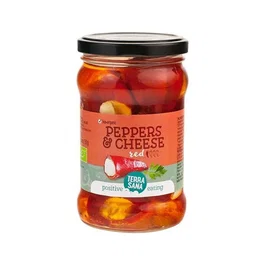 TERRASANA Pimientos Rojos Rellenos De Crema De Quesos Bio 270 Gr