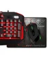 Spirit of Gamer PRO-MK3 Kit Gaming: Teclado Retroiluminado LED Rojo AZERTY 105 Teclas con Anti-Ghosting + Ratón Óptico 3200 DPI 7 Botones + Alfombrilla Skull Spirit