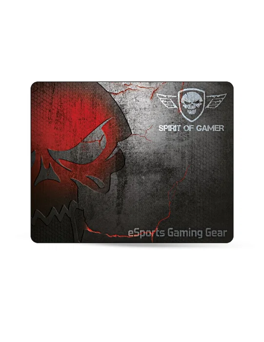 Spirit of Gamer PRO-MK3 Kit Gaming: Teclado Retroiluminado LED Rojo AZERTY 105 Teclas con Anti-Ghosting + Ratón Óptico 3200 DPI 7 Botones + Alfombrilla Skull Spirit