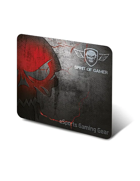 Spirit of Gamer PRO-MK3 Kit Gaming: Teclado Retroiluminado LED Rojo AZERTY 105 Teclas con Anti-Ghosting + Ratón Óptico 3200 DPI 7 Botones + Alfombrilla Skull Spirit