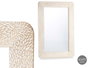Giftdecor Espejo 90x60 cm Hojas Natural Blanco Madera Mango