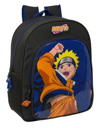 Mochila Escolar Naruto Ninja Azul Negro 32 x 38 x 12 cm