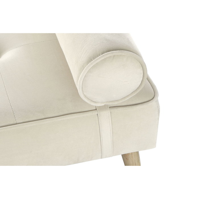 DKD Home Decor Diván de Poliéster y Metal Crema 184x76x62 DKD Home Decor Diván de Poliéster y Metal Crema 184x76x62