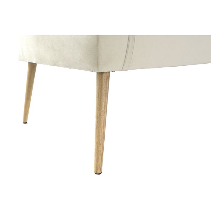 DKD Home Decor Diván de Poliéster y Metal Crema 184x76x62 DKD Home Decor Diván de Poliéster y Metal Crema 184x76x62