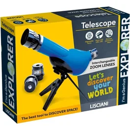 LISCIANIGIOCHI AACRX13755 Telescopio Soy Un Explorador Genio, Instrumento Científico, Juguete para Niños Mayores de 7 Años