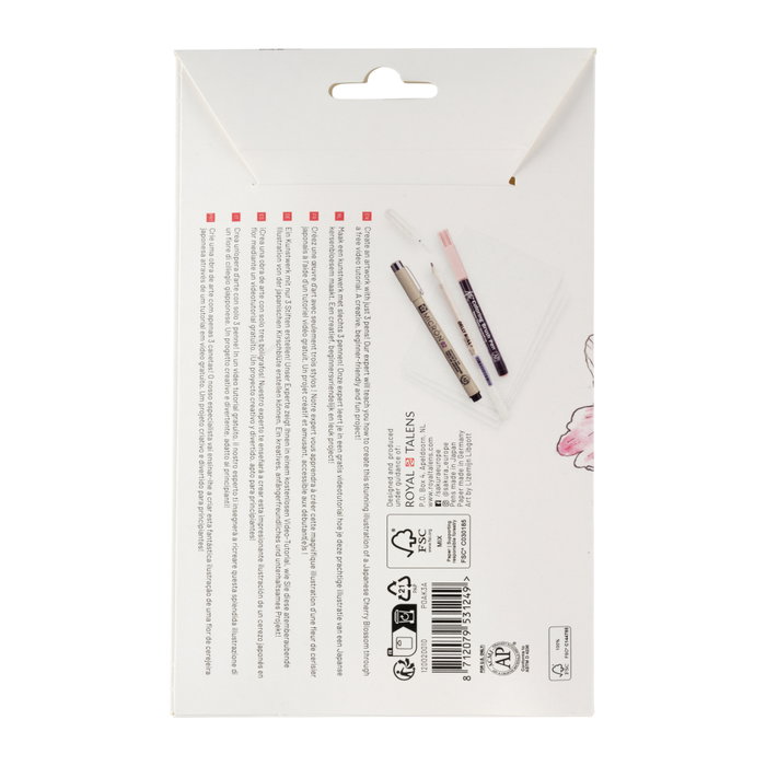 SAKURA Set Creativo Art Kit Flor de Cerezo (Pigma Micron 05, Gelly Roll, Koi coloring y 3 postales A6) SAKURA Set Creativo Art Kit Flor de Cerezo (Pigma Micron 05, Gelly Roll, Koi coloring y 3 postales A6)