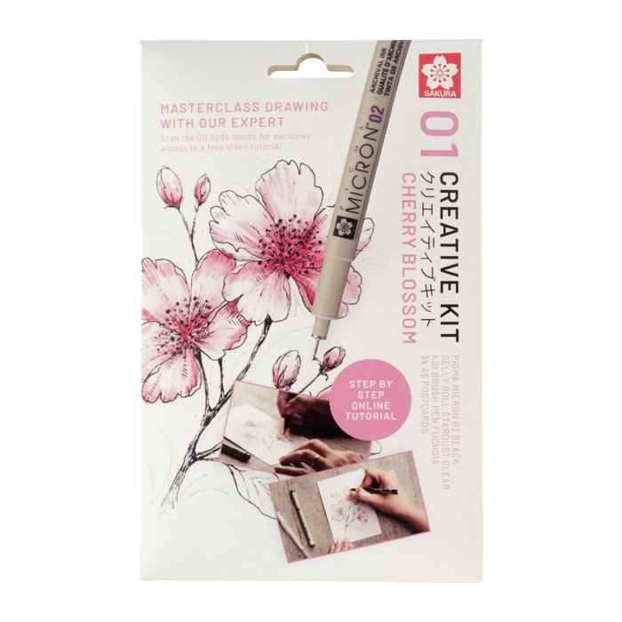 SAKURA Set Creativo Art Kit Flor de Cerezo (Pigma Micron 05, Gelly Roll, Koi coloring y 3 postales A6) SAKURA Set Creativo Art Kit Flor de Cerezo (Pigma Micron 05, Gelly Roll, Koi coloring y 3 postales A6)