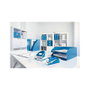 LEITZ Grapadora eléctrica NeXXt Series WOW 5566 azul-metallic