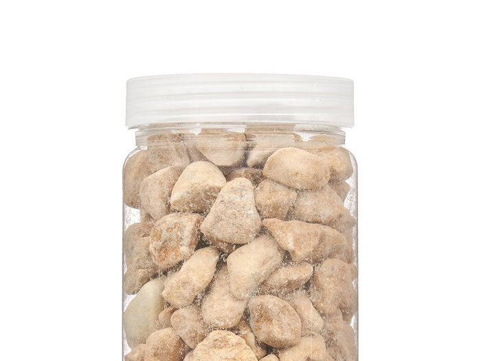 Giftdecor Bote de Piedras Decorativas Naturales, 700g, Piedras de 10-20 mm en Tonos Blancos, Dimensiones del Bote: 6.5 x 6.5 x 15.8 cm, Ideal para Jardinería y Decoración del Hogar (Set de 12)