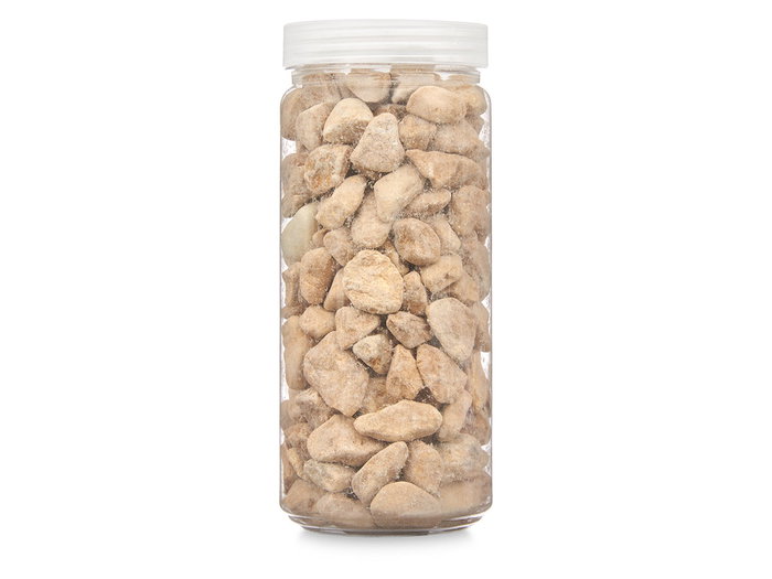 Giftdecor Bote de Piedras Decorativas Naturales, 700g, Piedras de 10-20 mm en Tonos Blancos, Dimensiones del Bote: 6.5 x 6.5 x 15.8 cm, Ideal para Jardinería y Decoración del Hogar (Set de 12)