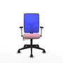 PIQUERAS Y CRESPO Silla de oficina Motilla con mecanismo Sincro/Traslack, Rosa y Azul