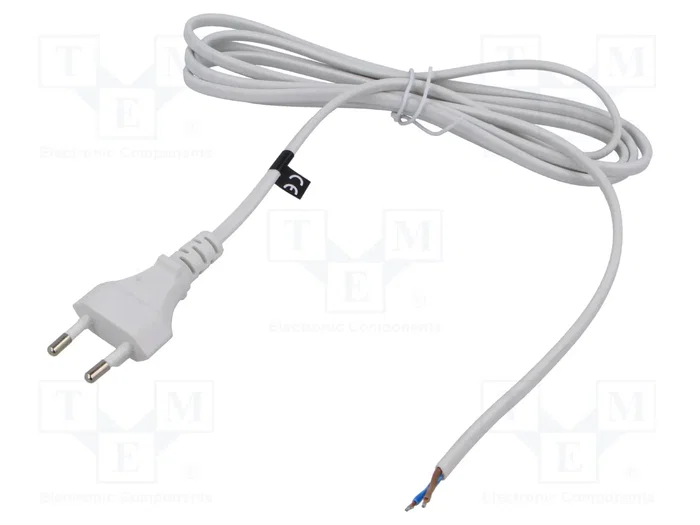 POS Cable de alimentación H03VVH2-F 2x0,75mm2 blanco 2m POS Cable de alimentación H03VVH2-F 2x0,75mm2 blanco 2m