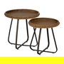 Mesita Natural Metal-Madera 52 X 52 X 54,50 cm