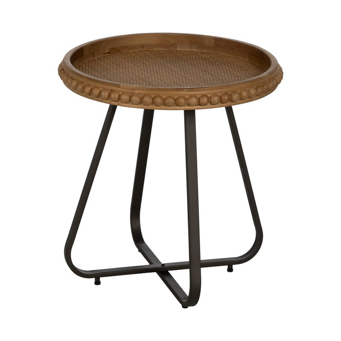Ixia Mesita Natural Metal-Madera 52 x 52 x 54,50 cm