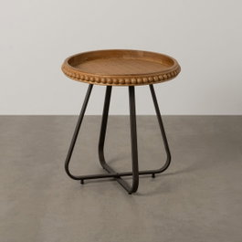 Ixia Mesita Natural Metal-Madera 52 x 52 x 54,50 cm