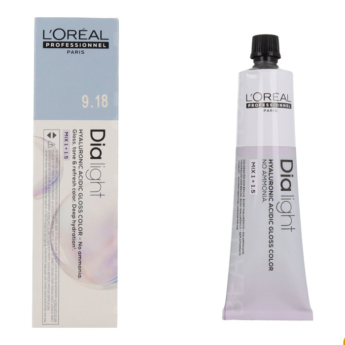 L'Oréal Professionnel Paris DIA LIGHT 9.18 Rubio Muy Claro Ceniza Moca 60ml