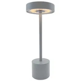 Lumisky ROBY GREY Lámpara de Mesa Inalámbrica H30 cm Aluminium Touch Gris Claro LED