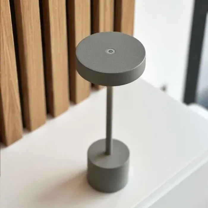 Lumisky ROBY GREY Lámpara de Mesa Inalámbrica H30 cm Aluminium Touch Gris Claro LED