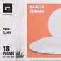 La Mediterranea Vajilla 18 Piezas Red Opal Temara MEDIDA MEDIA