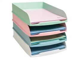 Exacompta Set de 4 Bandejas Combo Styli Autentik Colores Surtidos