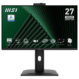 MSI PRO MP275QPDGDE Monitor 27 Pulgadas IPS WQHD 2560x1440, 100 Hz, 4 ms, 178º, Adaptive Sync, USB Hub, Altavoces, VESA, Negro