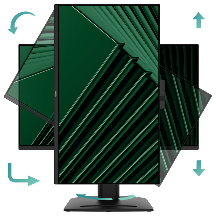 MSI PRO MP275QPDGDE Monitor 27 Pulgadas IPS WQHD 2560x1440, 100 Hz, 4 ms, 178º, Adaptive Sync, USB Hub, Altavoces, VESA, Negro