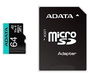 ADATA Tarjeta de Memoria microSDXC 64GB UHS-I U3 Clase 10 V10 AUSDX64GUI3V30SA2 - Hasta 100MB/s, con Adaptador