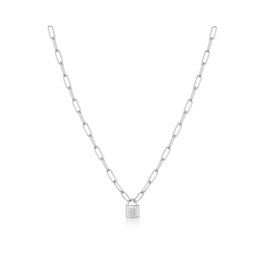 Ania Haie Collar Under Lock & Key Plata de Ley Gris