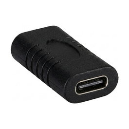 EFB Elektronik Adaptador USB 3.2 Typ-C, Typ-C hembra a Typ-C hembra, negro