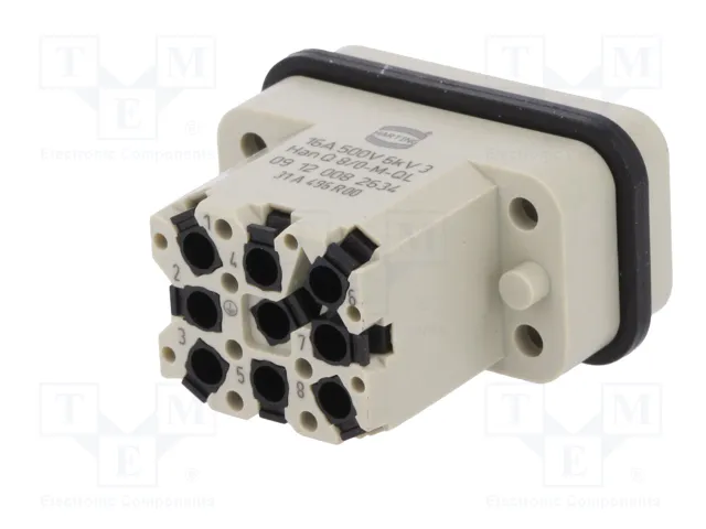 HARTING Conector HDC Han Q Macho 8+PE