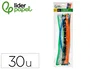 Liderpapel Limpiapipas de chenilla 30 cm colores mate surtidos, bolsa de 30 unidades