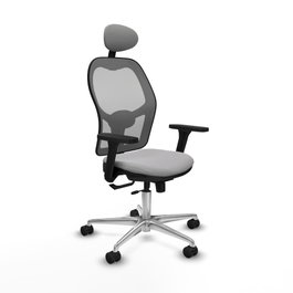 PIQUERAS Y CRESPO Silla de oficina Jorquera Gris con Mecanismo Sincro/Traslack
