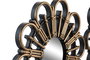 DKD Home Decor Set de 3 Espejos Decorativos 25x25x2 cm Dorado y Negro