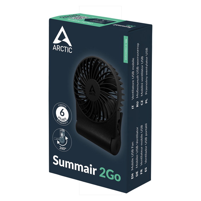 ARCTIC Summair 2Go Ventilador de escritorio con batería - 10cm (Negro)</h1>