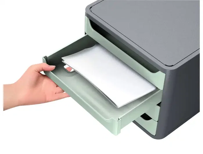 Cep Fichero de Cajones First 4 Cajones Gris/Verde Salvia 288x346x234 mm