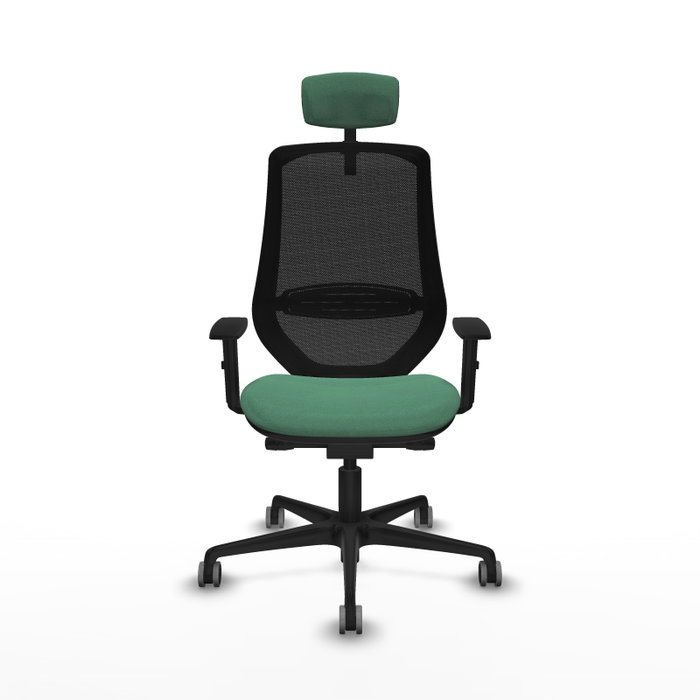 PIQUERAS Y CRESPO Silla de oficina Mardos con mecanismo Sincro/Traslack Verde esmeralda